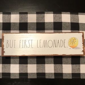 🍋 14”x4” Rae Dunn Wood Sign Lemonade 🍋